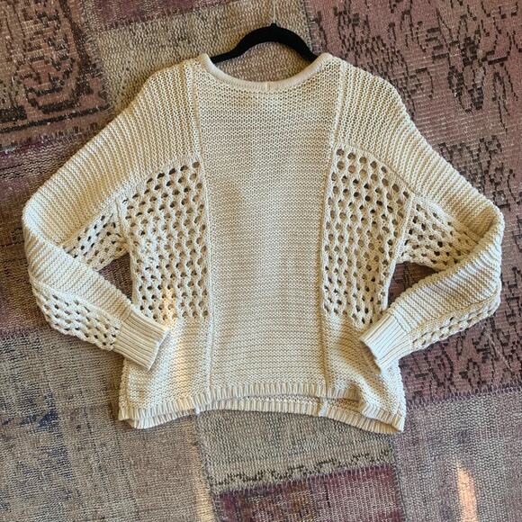 CABI cream knit sweater with ties MEDIUM - Picture 3 of 3